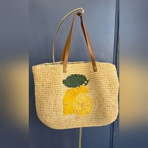 I.N.C. Gabyy Lemon Large Beach Tote